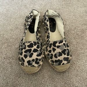 Ann Taylor loft leopard print espadrilles, size 7